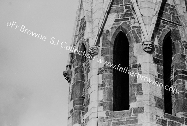 CHRIST CHURCH CLOSE UP CORBELS ON TOWER